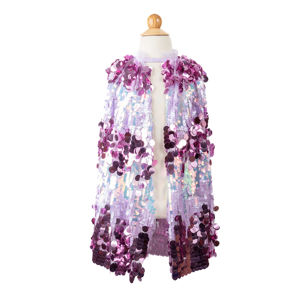 Great Pretenders - The 5th Avenue Purple Pailette Cape - Size 4-6 Years - Dress up