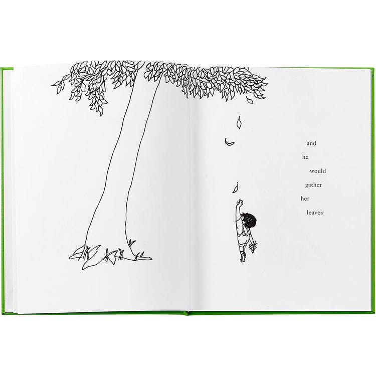 Graphic Image - "The Giving Tree" Book in Lime Bonded Leather - Books