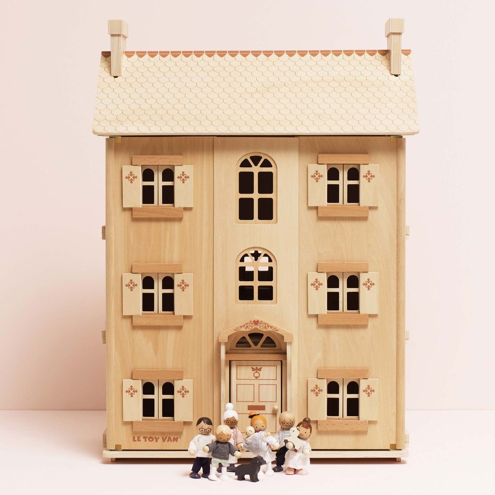 Le Toy Van - The Grand Natural Wood Doll House - Dolls