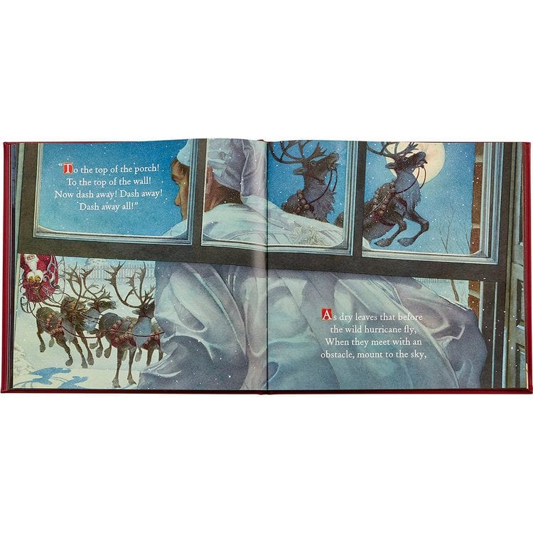 Graphic Image - "The Night Before Christmas" Book in Red Bonded Leather - Books