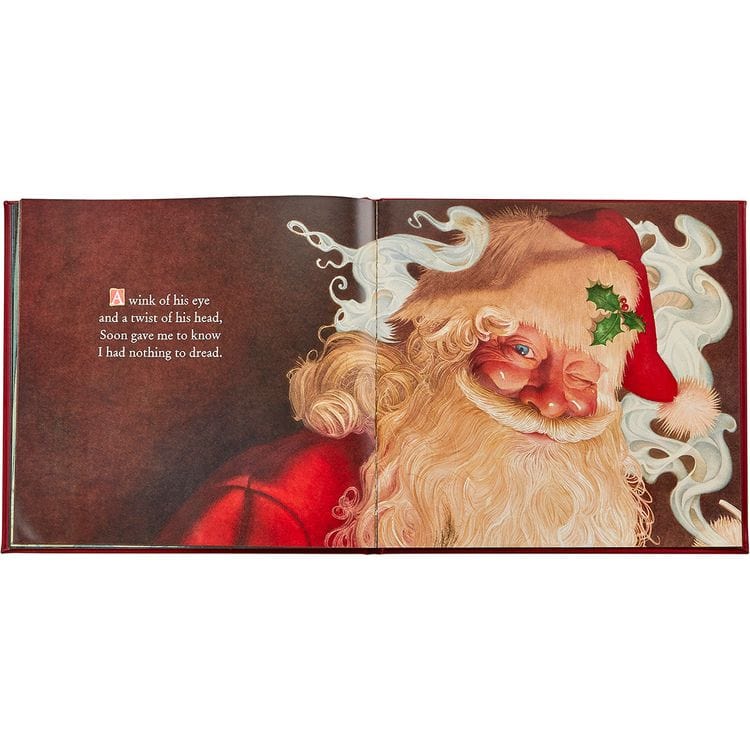 Graphic Image - "The Night Before Christmas" Book in Red Bonded Leather - Books