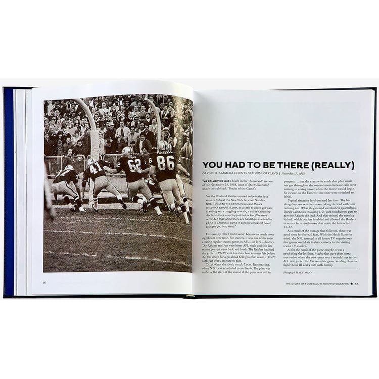 Graphic Image - "The Story of Football in 100 Photographs" Book by Sports Illustrated - Navy - Books
