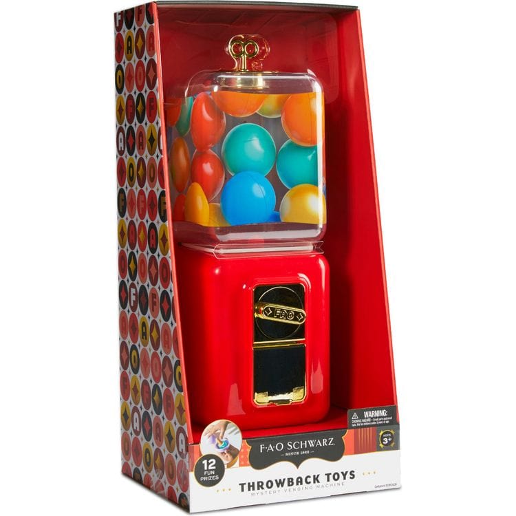 FAO Schwarz - Throwback Toys Mystery Vending Machine - Red - STEM
