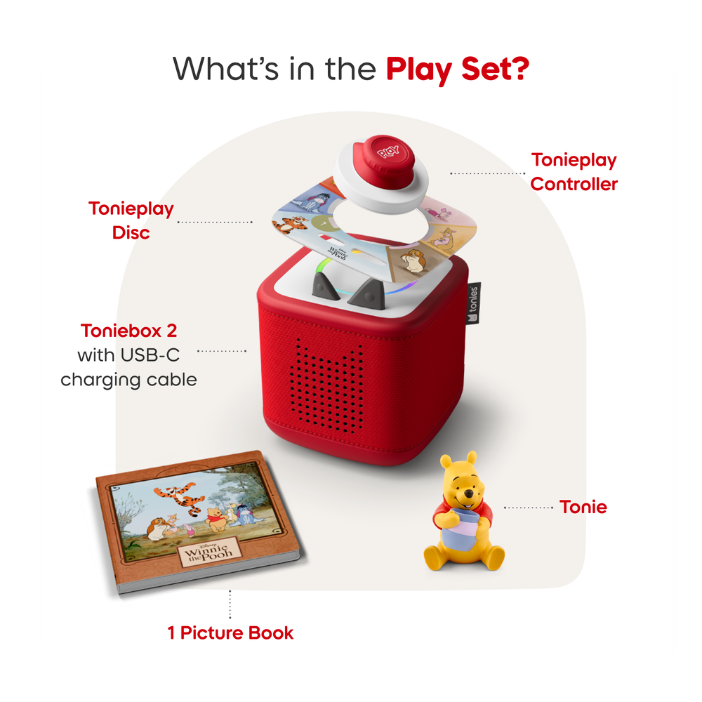 Tonies - Tonies Disney Winnie the Pooh Toniebox 2 Play Set - Cloud Pink - Electronics