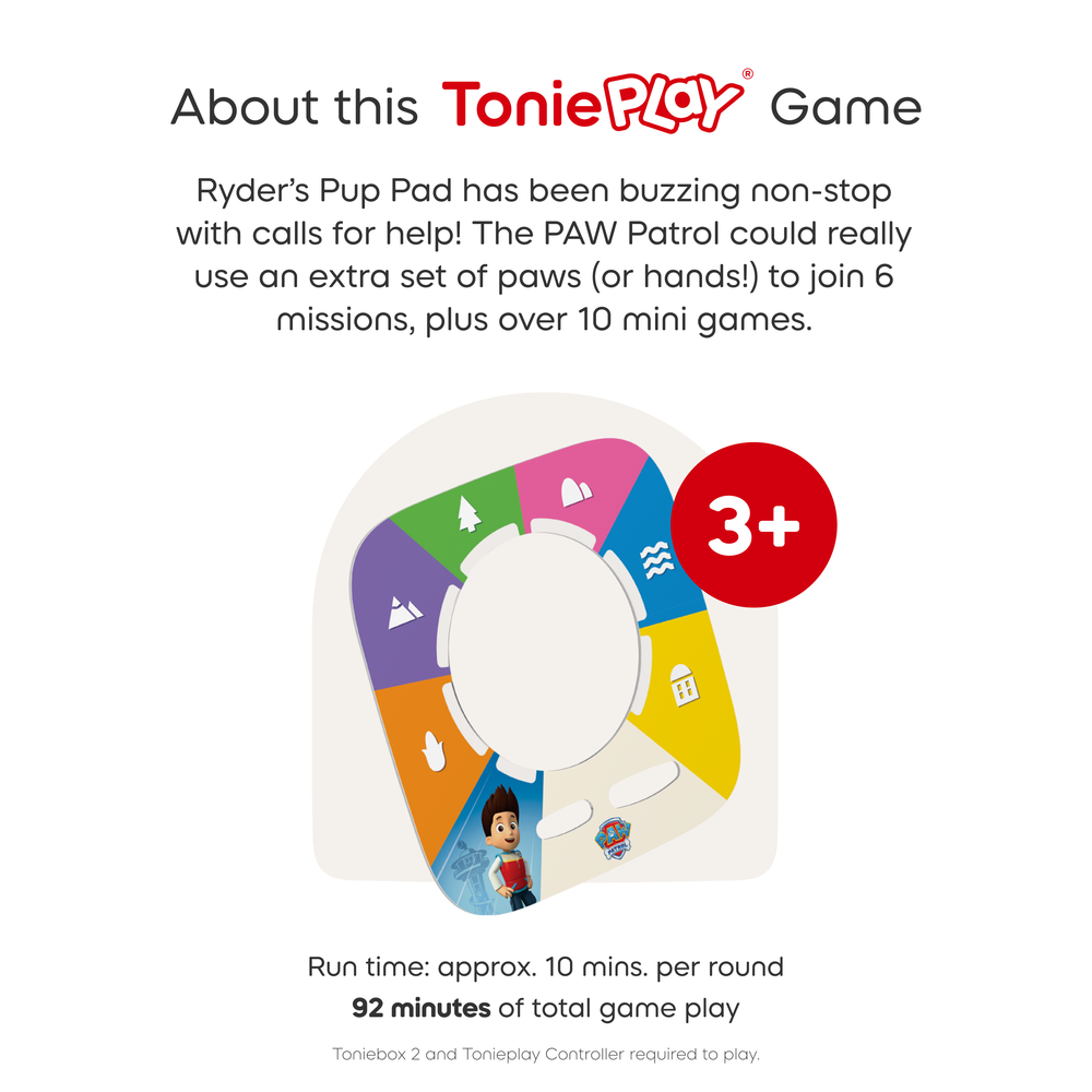 Tonies - Tonies PAW Patrol Toniebox 2 Bundle with Tonieplay Game, Sleeve and 4 Tonies - Sunset Red - Electronics
