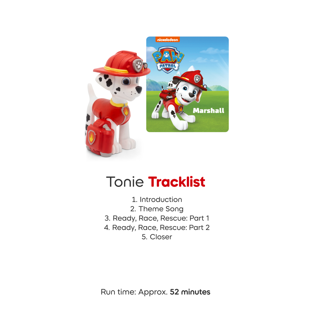 Tonies - Tonies PAW Patrol Toniebox 2 Bundle with Tonieplay Game, Sleeve and 4 Tonies - Sunset Red - Electronics