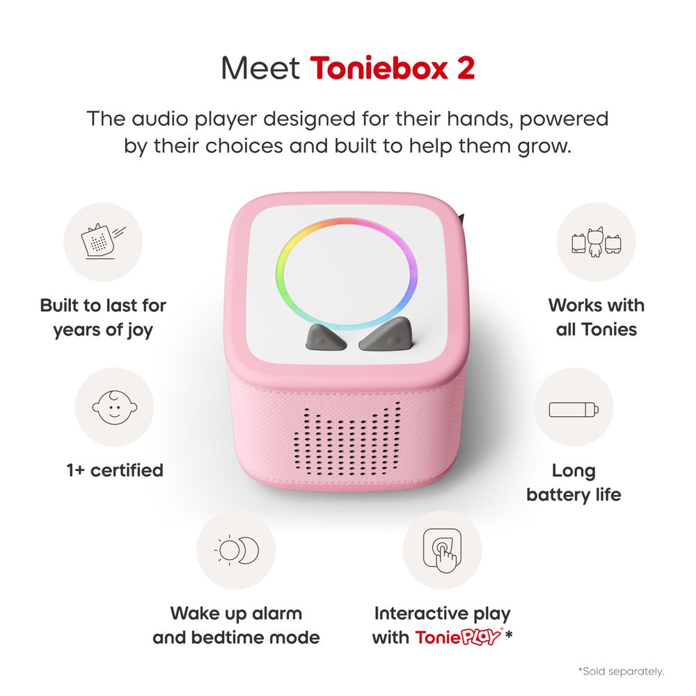 Tonies - Tonies Playtime Puppy Toniebox 2 Starter Set - Cloud Pink - Electronics