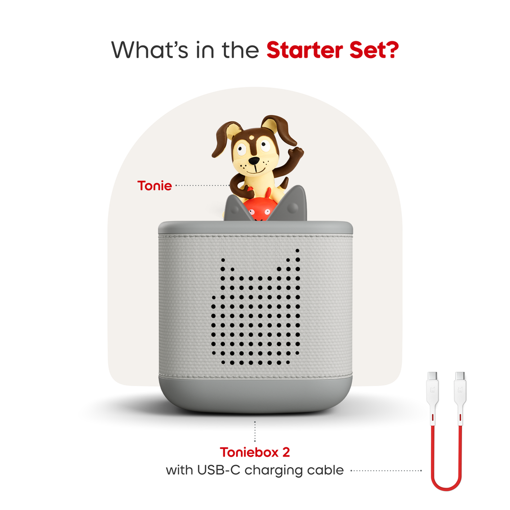 Tonies - Tonies Playtime Puppy Toniebox 2 Starter Set - Moon Gray - Electronics