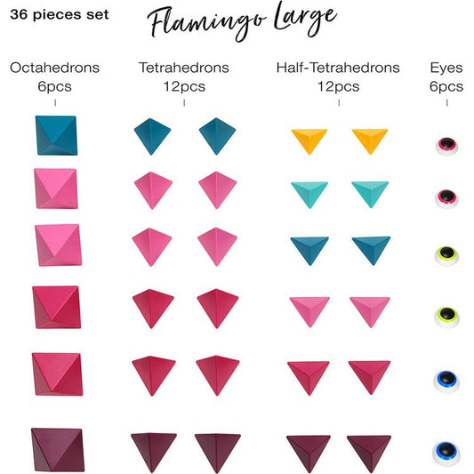 Trido - Trido Flamingo Large Magnetic Building Set - 36 Pieces - Preschool
