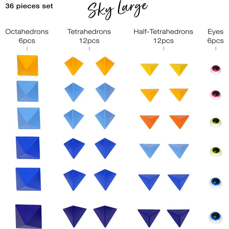 Trido - Trido Sky Large Magnet Building Set - 36 Pieces - Preschool
