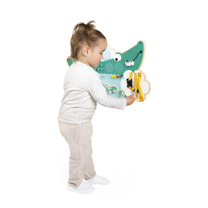 Janod - Tropik Crocodile Multi-Activity Busy Board - Infants