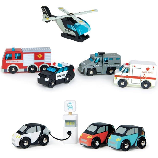 Tender Leaf Toys - Urban Collection of Wooden Vehicle Toys - Preschool