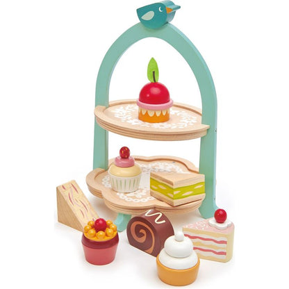 Tender Leaf Toys - Wooden Birdie Afternoon Tea Stand - Preschool