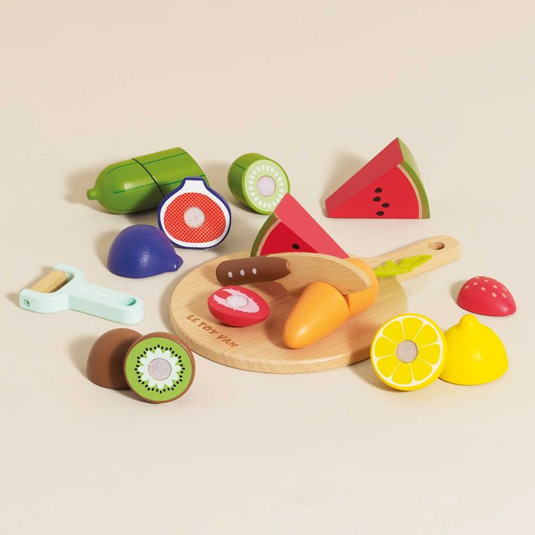 Le Toy Van - Wooden Chopping Board & Sliceable Play Food - Preschool