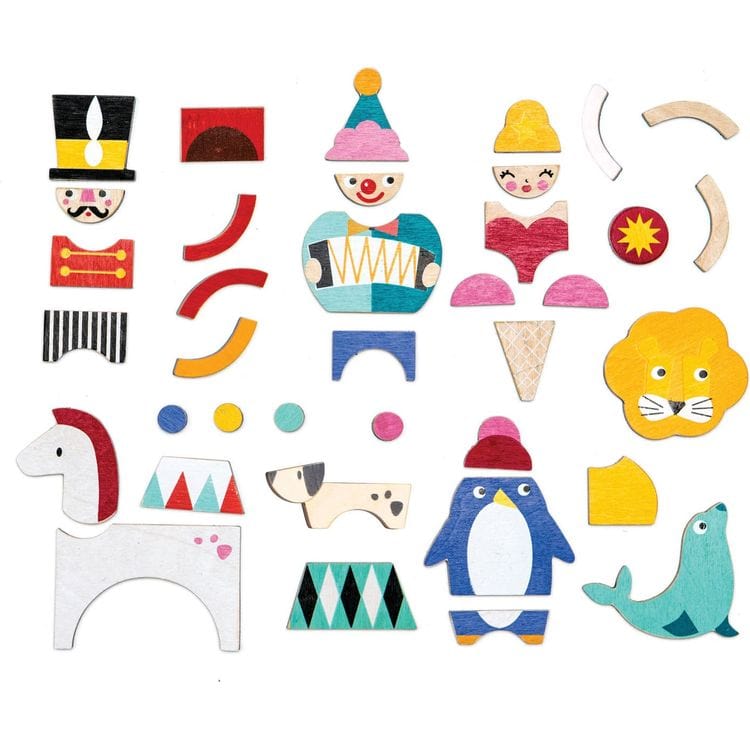 Tender Leaf Toys - Wooden Circus Night Magnetic Set - Preschool