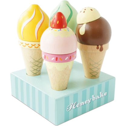 Le Toy Van - Wooden Ice Cream Cones Set - Preschool