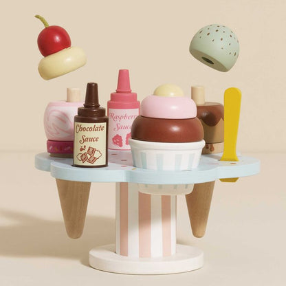 Le Toy Van - Wooden Ice Cream Stand & Toppings - Preschool