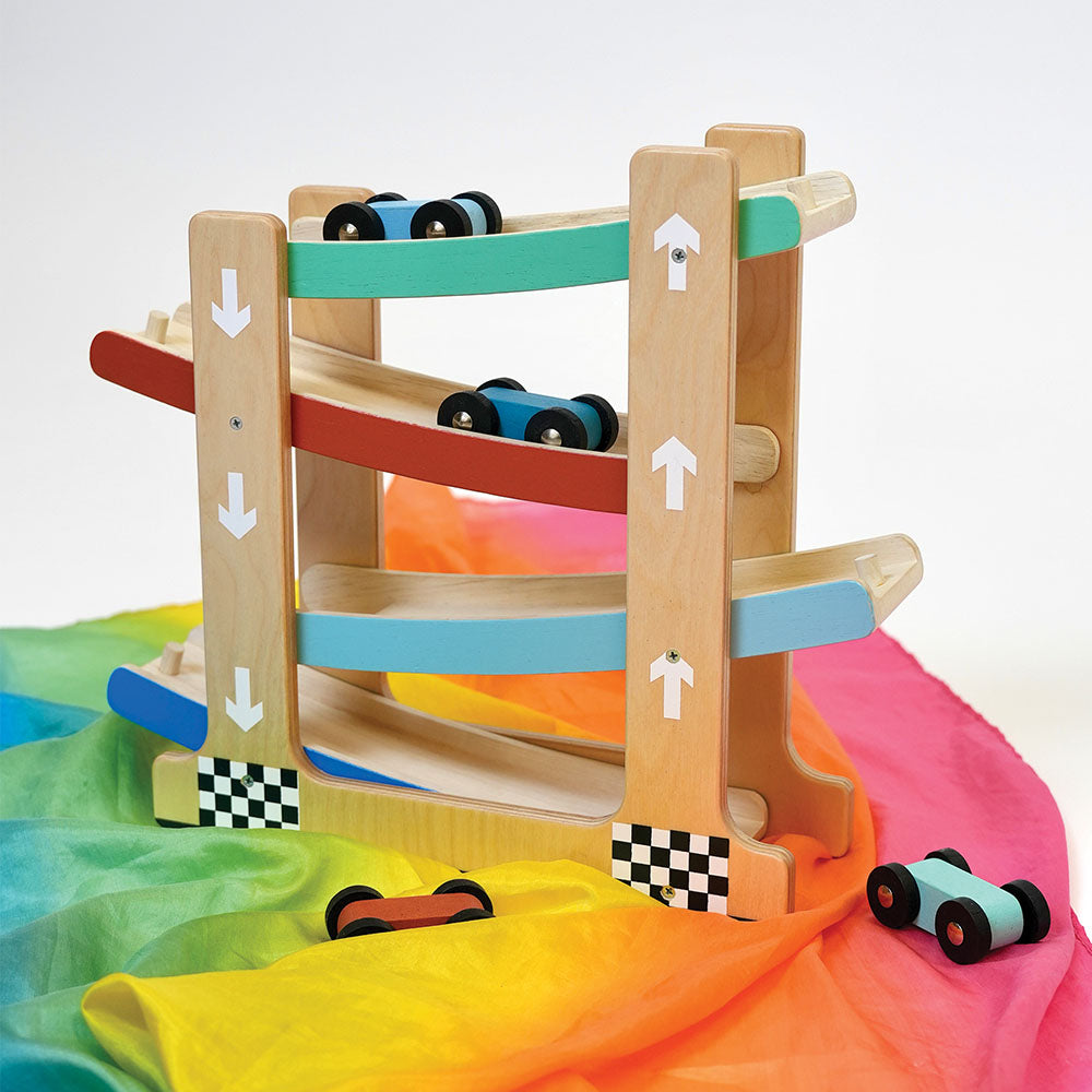 Mentari - Wooden Ramp Racer Toy - Preschool