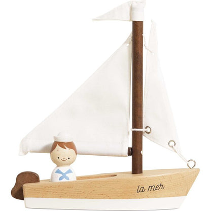 Le Toy Van - Wooden Sailing Boat & Captain - Preschool