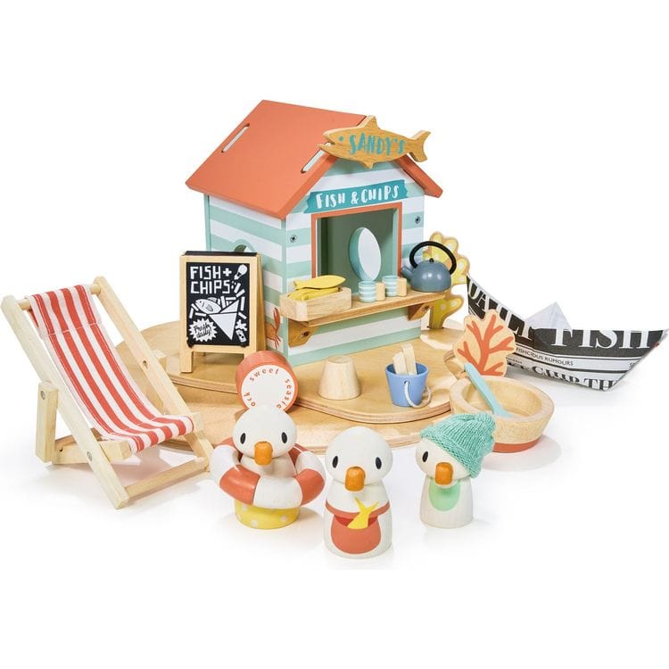 Tender Leaf Toys - Wooden Sandy’s Beach Hut - Preschool