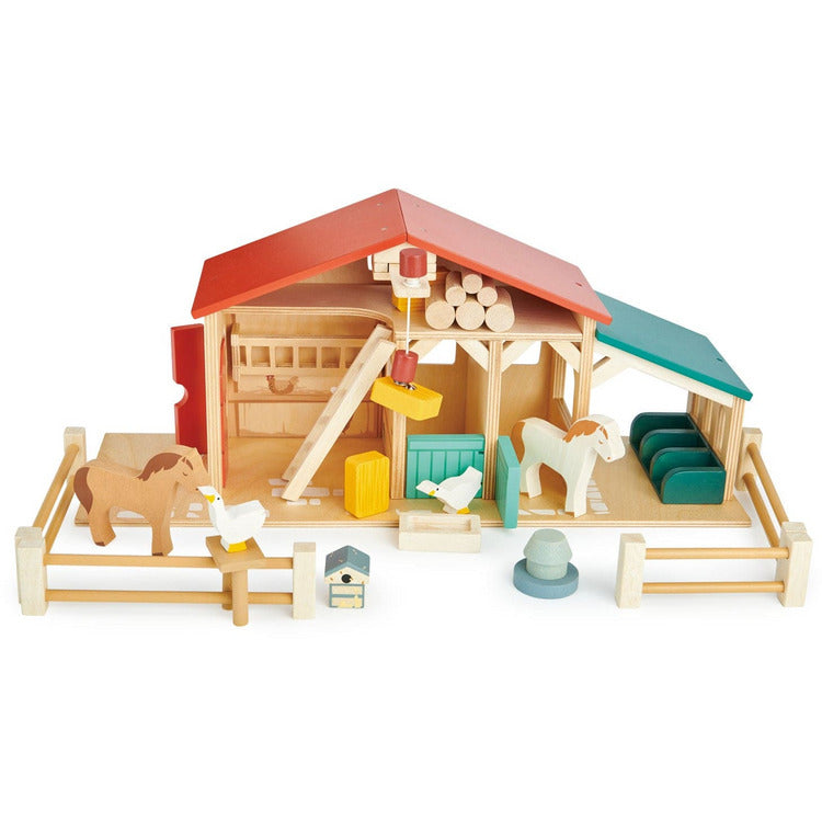 Tender Leaf Toys - Wooden Tender Leaf Farm Playset - Preschool