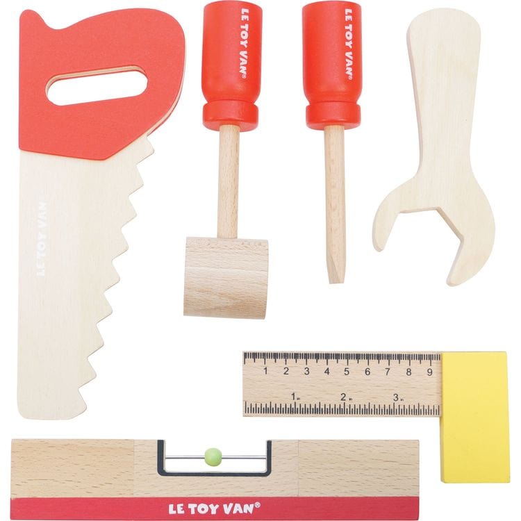 Le Toy Van - Wooden Tool Bench with 20 Accessories - Preschool