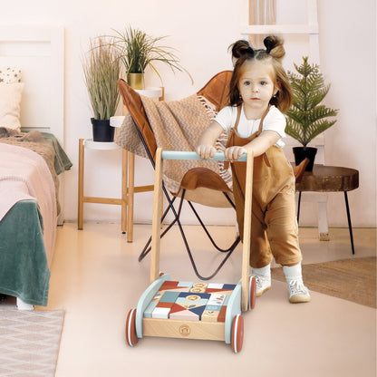 Speedy Monkey - Wooden Walker with Building Blocks - Infants