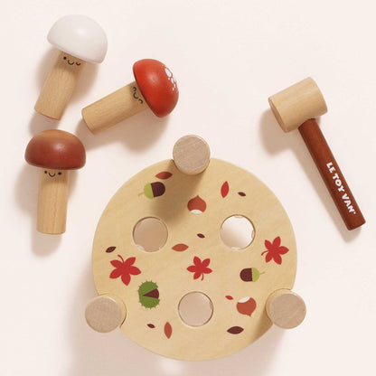 Le Toy Van - Woodland Mushroom Hammer Game - 5 Pieces - Infants